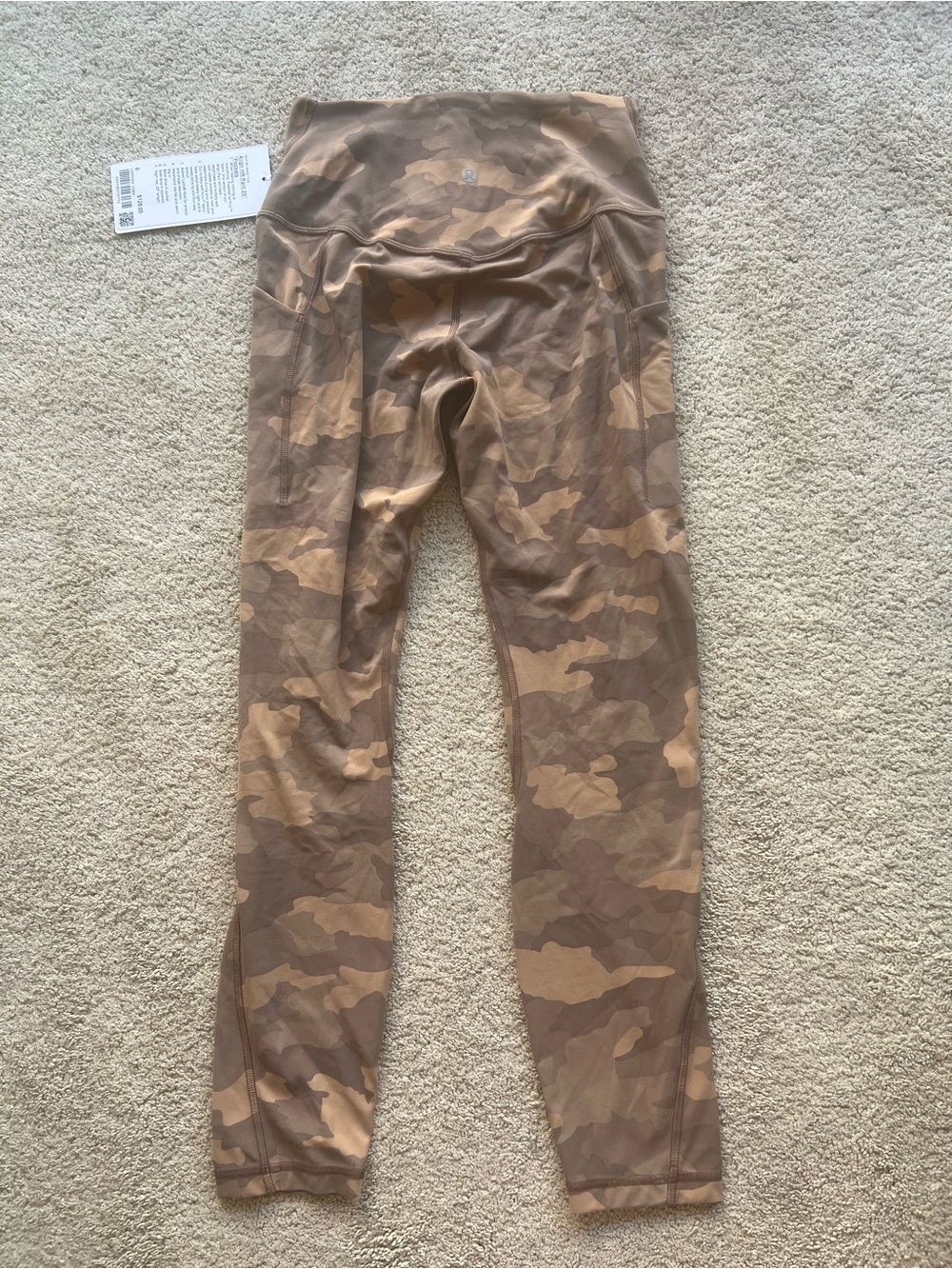 Lululemon Align High-Rise Pant Leggings with Pockets 25" Camo Beige Multi size 6 - Picture 9 of 9
